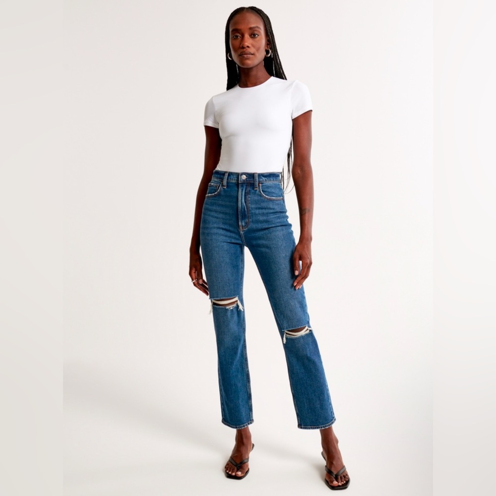 Abercrombie&Fitch Ultra high rise ankle stretch NWT SOLD OUT size 0 xtra short